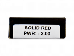 CRAZY LENS - Solid Red - dioptriával napi lencsék (2 db lencse)