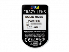 CRAZY LENS - Solid Rose - dioptria nélkül napi lencsék (2 db lencse)