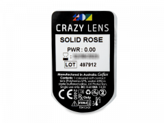 CRAZY LENS - Solid Rose - dioptria nélkül napi lencsék (2 db lencse)