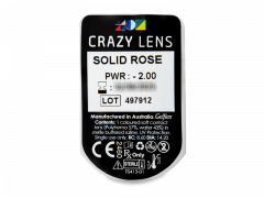 CRAZY LENS - Solid Rose - dioptriával napi lencsék (2 db lencse)