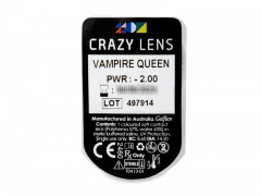 CRAZY LENS - Vampire Queen - dioptriával napi lencsék (2 db lencse)
