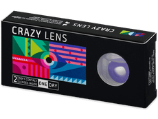 CRAZY LENS - Solid Violet - dioptriával napi lencsék (2 db lencse)