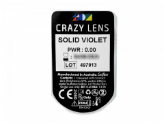 CRAZY LENS - Solid Violet - dioptria nélkül napi lencsék (2 db lencse)