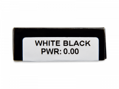 CRAZY LENS - White Black - dioptria nélkül napi lencsék (2 db lencse)