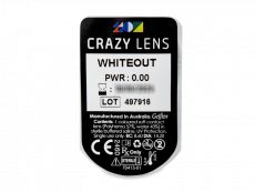 CRAZY LENS - WhiteOut - dioptria nélkül napi lencsék (2 db lencse)