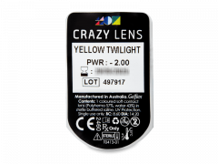 CRAZY LENS - Yellow Twilight - dioptriával napi lencsék (2 db lencse)