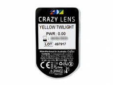 CRAZY LENS - Yellow Twilight - dioptria nélkül napi lencsék (2 db lencse)