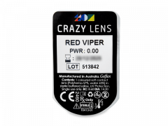 CRAZY LENS - Red Viper - dioptria nélkül napi lencsék (2 db lencse)