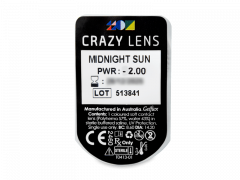 CRAZY LENS - Midnight Sun - dioptriával napi lencsék (2 db lencse)