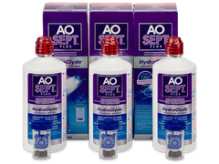 AO SEPT PLUS HydraGlyde kontaktlencse folyadék 3 x 360 ml 