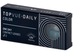 TopVue Daily Color - Brilliant Blue - dioptriával napi lencsék (2 db lencse)
