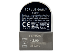 TopVue Daily Color - Brown - dioptriával napi lencsék (2 db lencse)