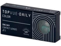 TopVue Daily Color - Turquoise - dioptriával napi lencsék (2 db lencse)