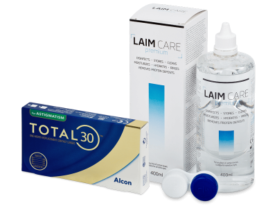 TOTAL30 for Astigmatism (6 db lencse) + 400 ml Laim-Care ápolószer