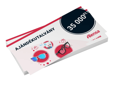 Ajándékutalvány kontaktlencsékre és szemüvegekre 35 000 Ft értékben 