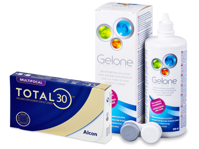 TOTAL30 Multifocal (6 db lencse) + 360 ml Gelone ápolószer