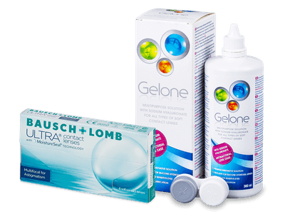 Bausch + Lomb ULTRA Multifocal for Astigmatism (6 db lencse) + Gelone 360 ml ápolószer