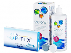 Air Optix Aqua (6 db lencse) + 360 ml Gelone ápolószer