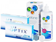 Air Optix Aqua (2x3 db lencse) + 360 ml Gelone ápolószer